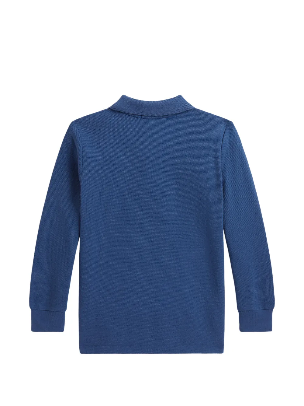 POLO RALPH LAUREN KIDS long-sleeve mesh polo shirt Blauw