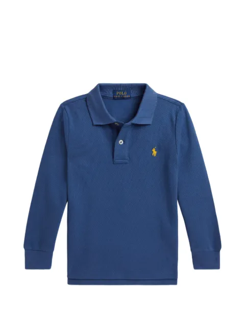 POLO RALPH LAUREN KIDS long-sleeve mesh polo shirt