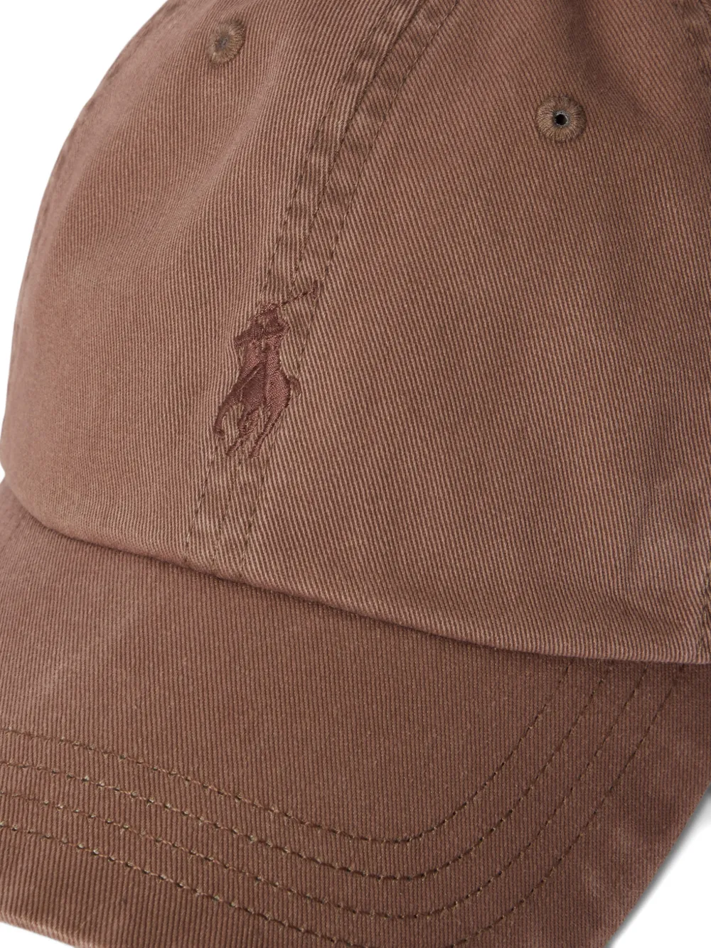 Polo Ralph Lauren Pet met borduurwerk en geverfd effect Bruin