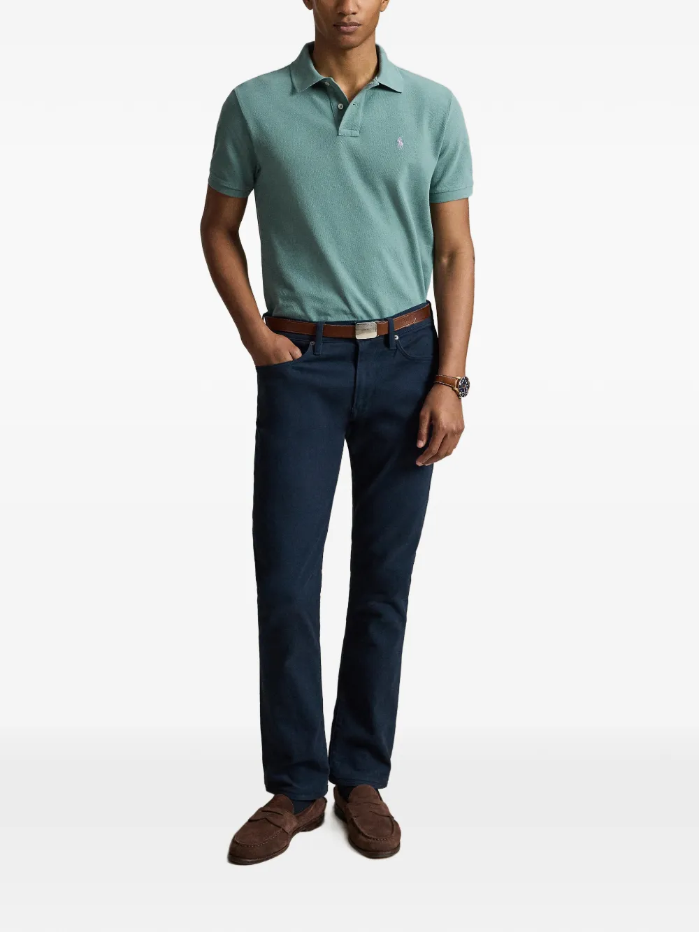 Polo Ralph Lauren Mesh poloshirt met borduurwerk Groen