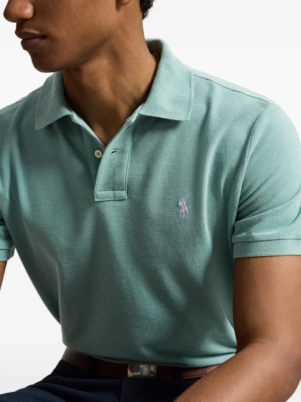 Polo Ralph Lauren Mesh poloshirt met borduurwerk Groen