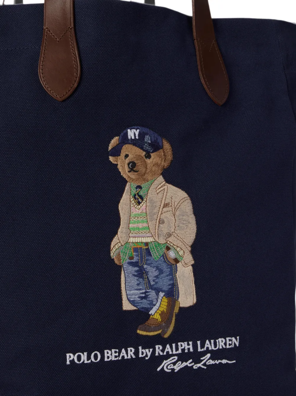 Polo Ralph Lauren Polo Bear canvas shopper Blauw