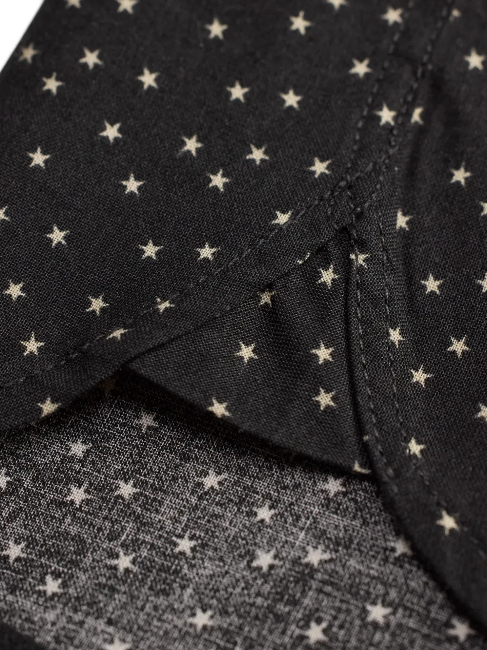 Ralph Lauren RRL Geplooid overhemd met sterrenprint Zwart