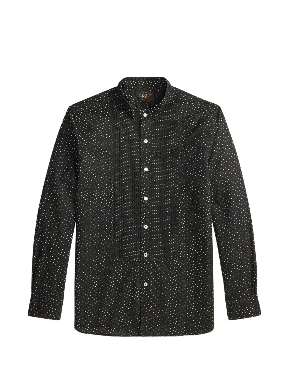 Ralph Lauren RRL Geplooid overhemd met sterrenprint Zwart
