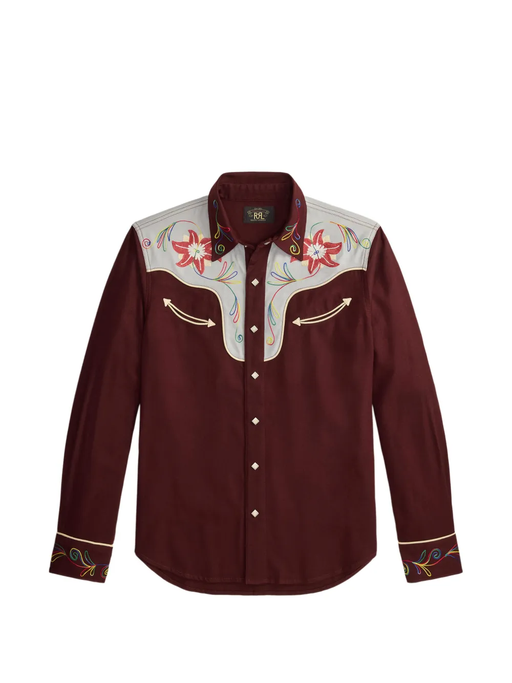 Ralph Lauren RRL Camicia con ricamo floreale - Rosso