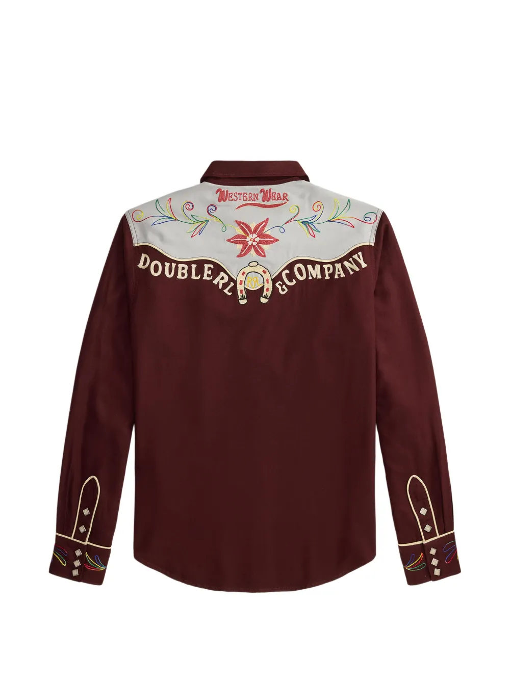 Ralph Lauren RRL Overhemd met geborduurde bloemen Rood
