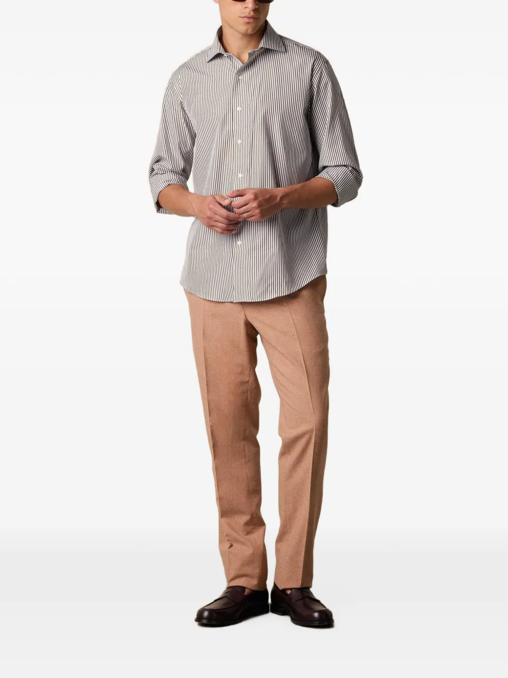 Brooks Brothers Gestreept overhemd Groen