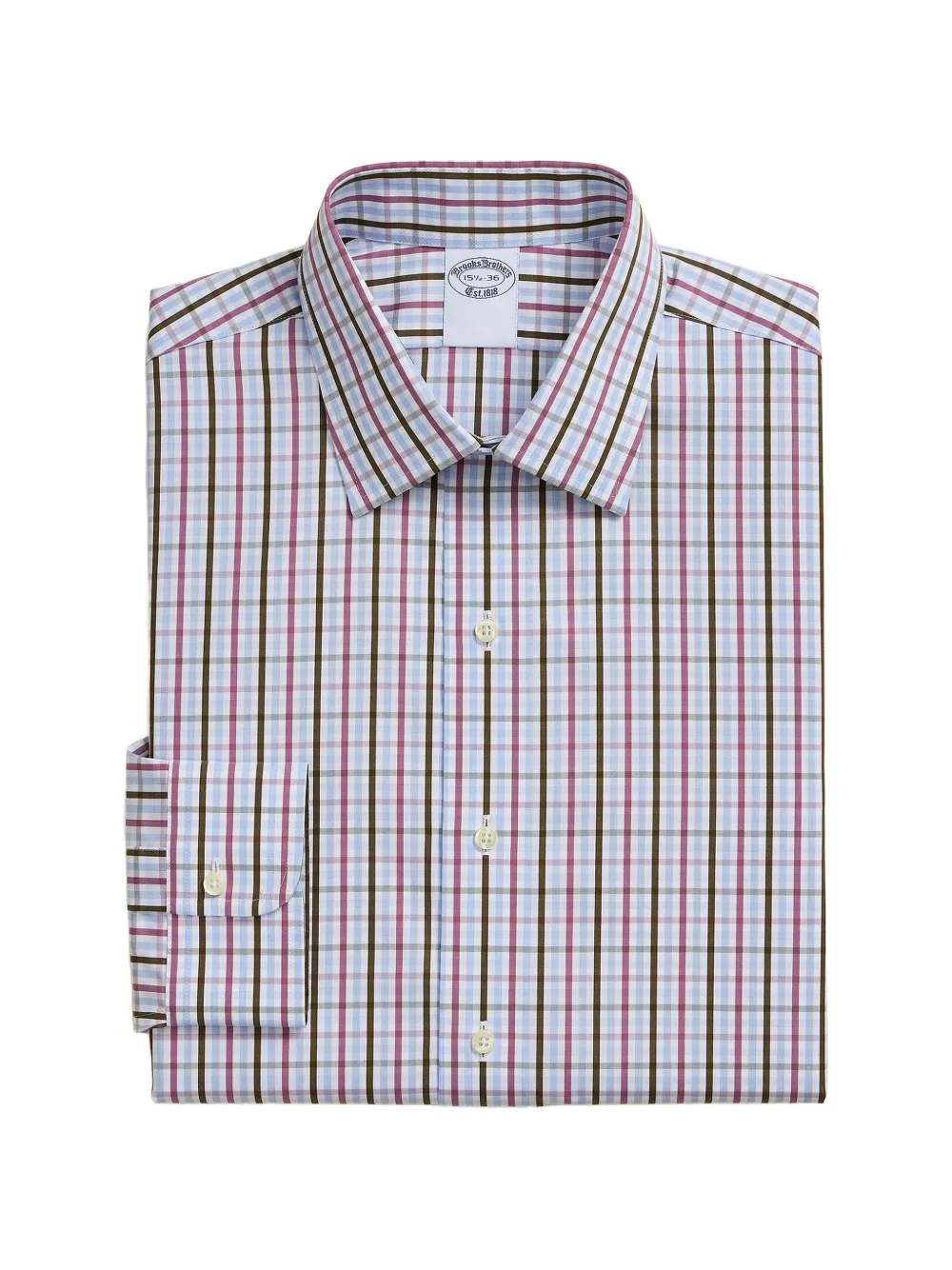 Brooks Brothers check-print shirt - Blu