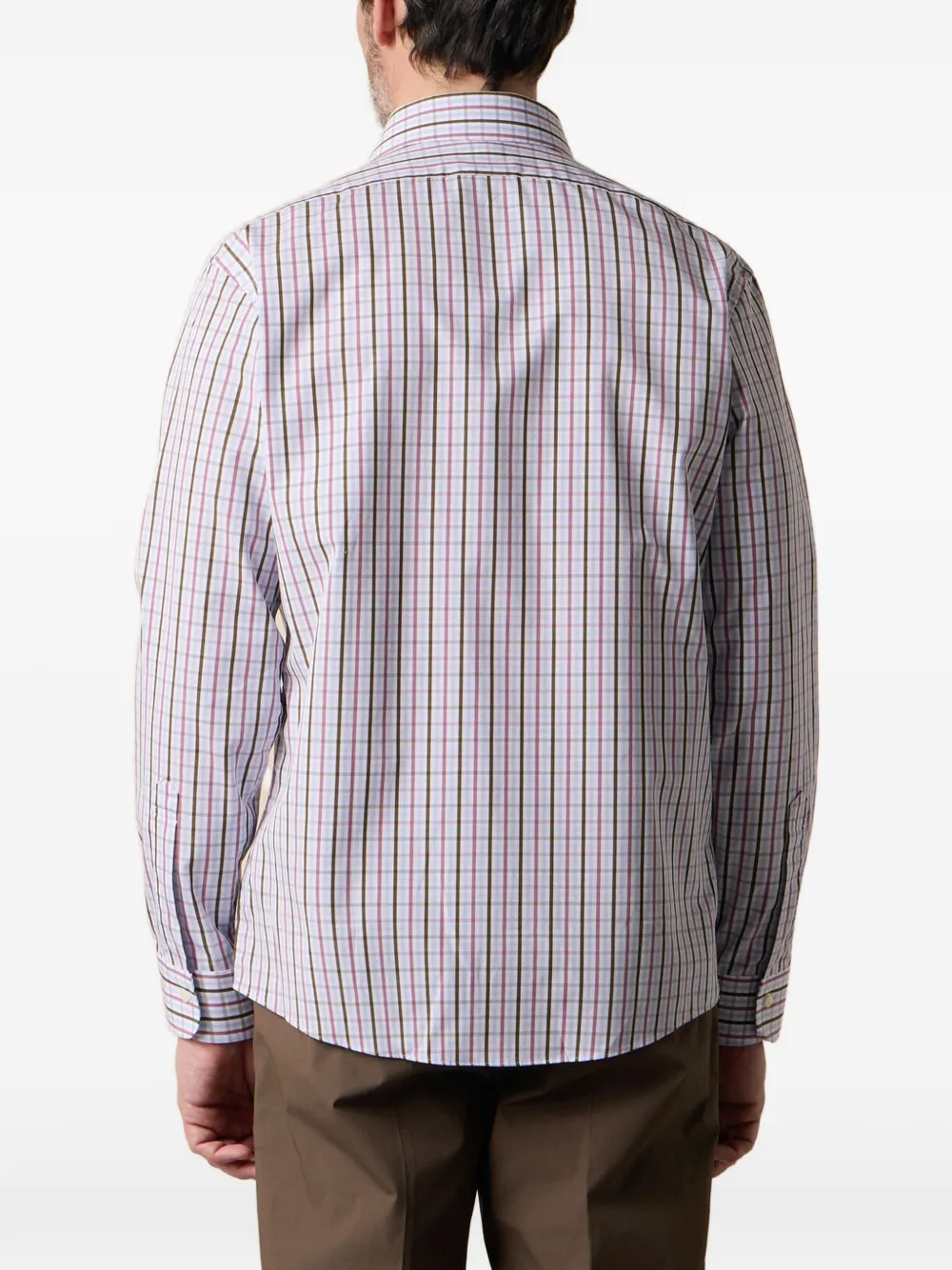 Brooks Brothers Geruit overhemd Blauw