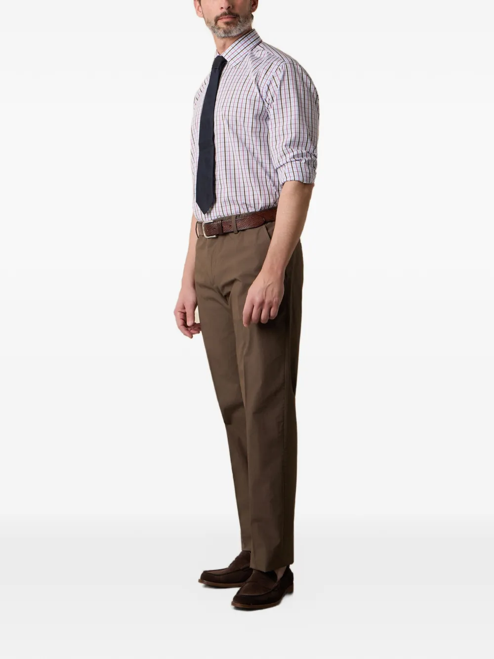 Brooks Brothers Geruit overhemd Blauw