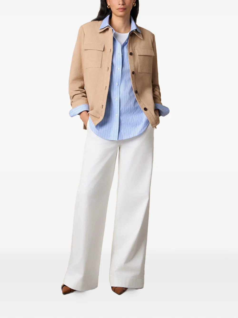  Brooks Brothers Patch-pocket Suede Jacket - Neutrals 