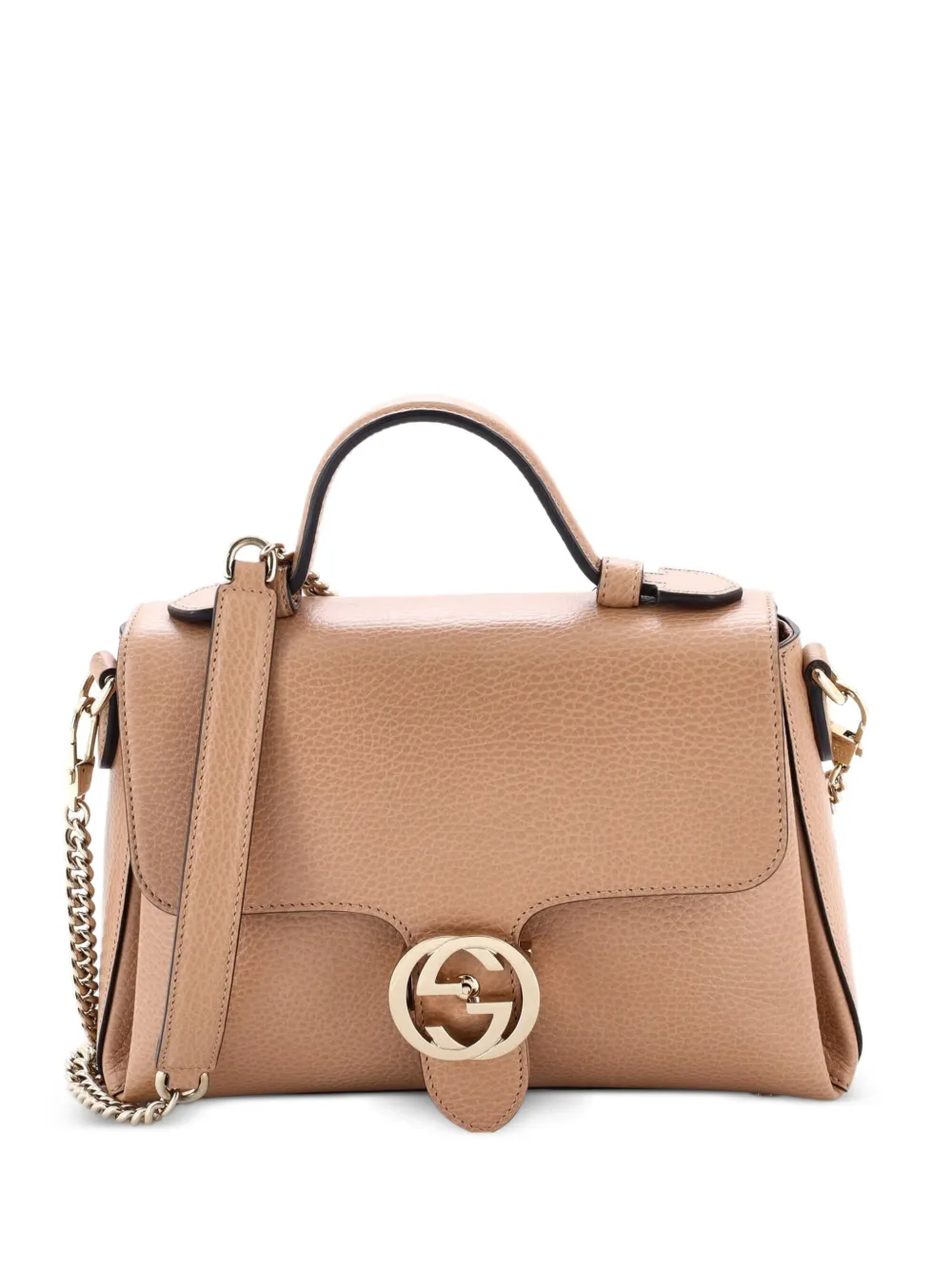 Gucci Pre-Owned Interlocking Top Handle Bag Leather Medium shoulder bag - Marrone