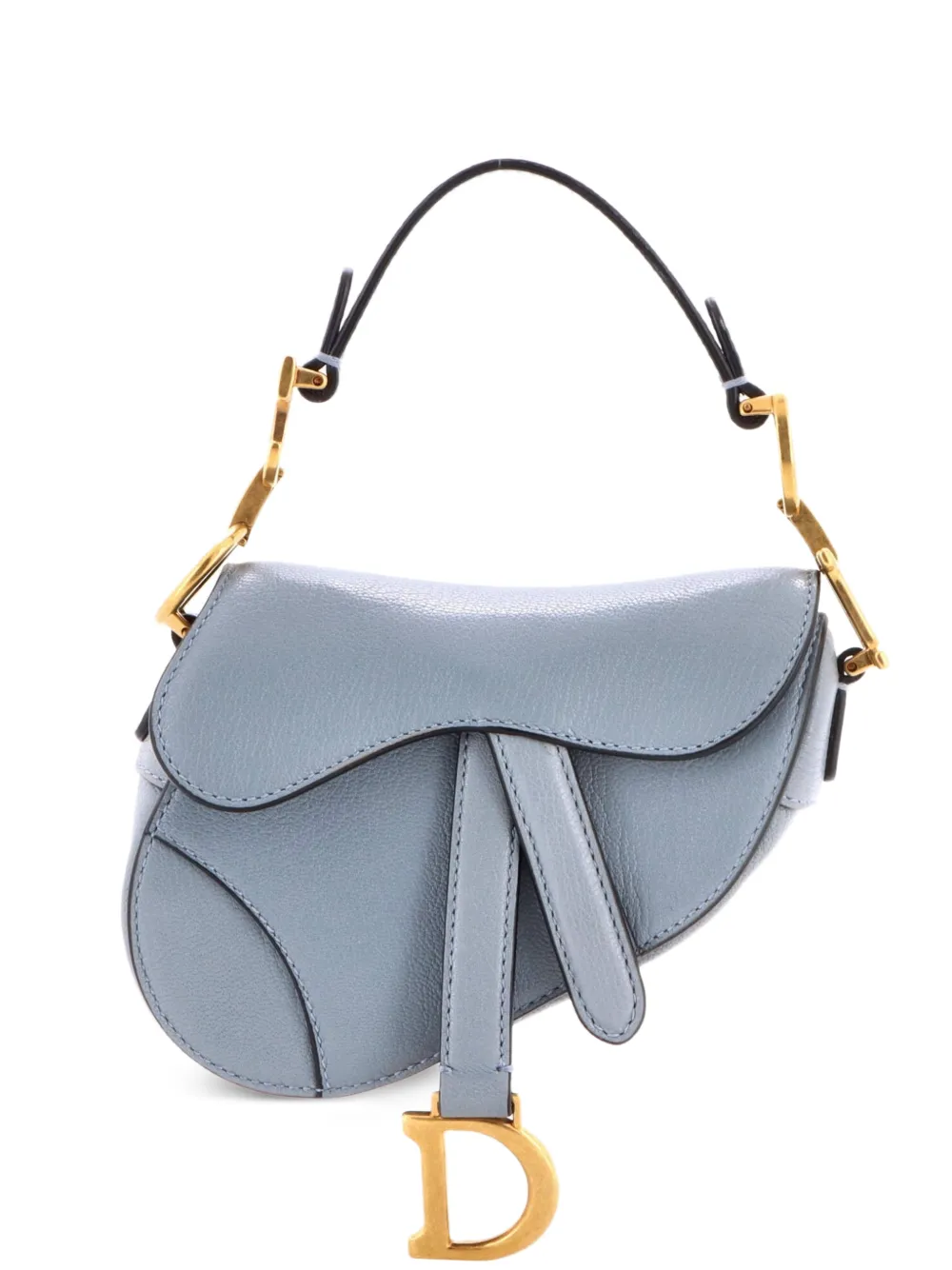 Christian Dior Pre-Owned Saddle Handbag Leather Micro satchel - Blu