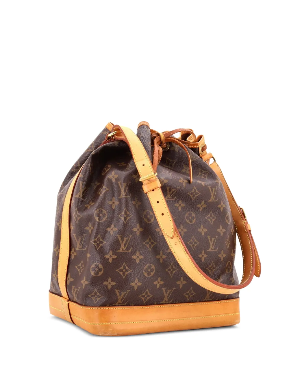 Louis Vuitton Große Noe Beuteltasche aus Canvas mit Monogramm in Braun Monogram-Leder