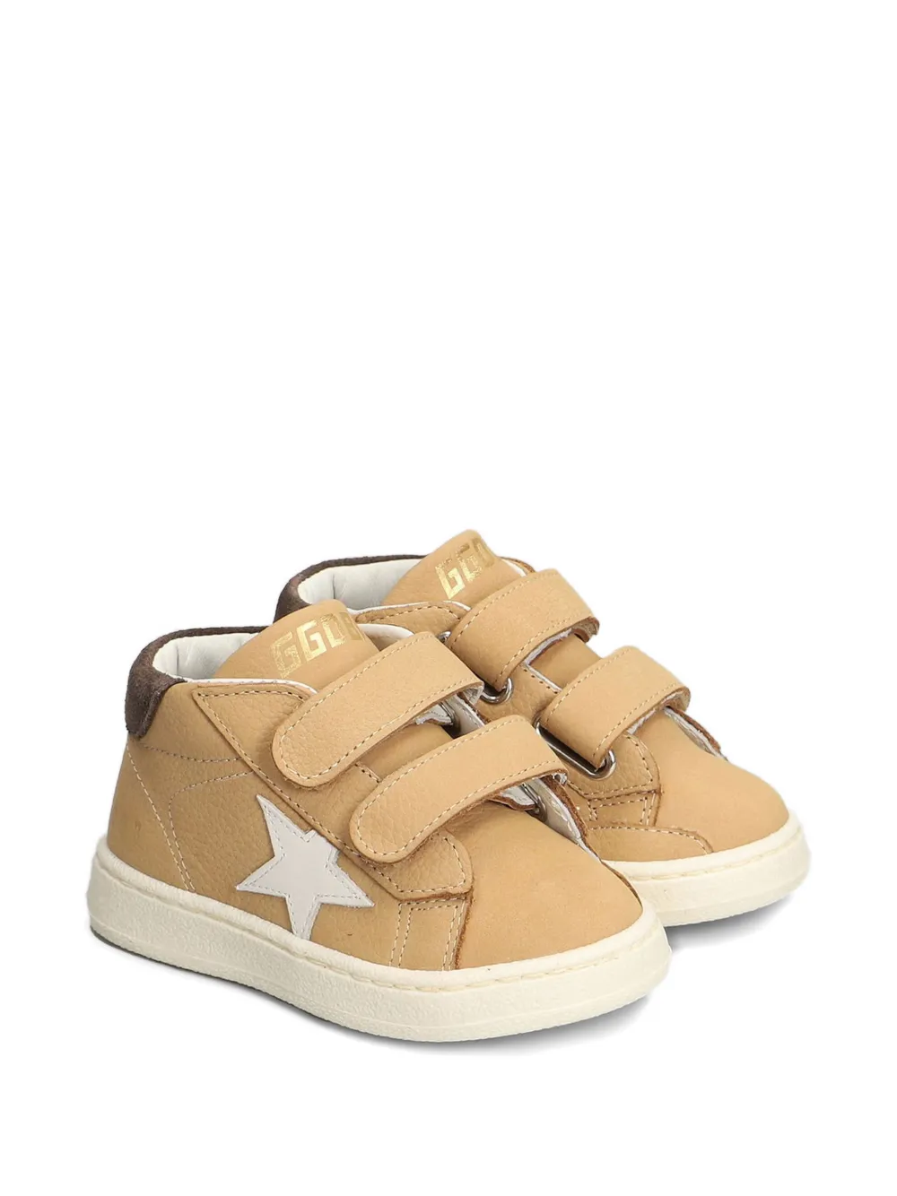 Golden Goose Kids Ballstar leren sneakers Beige