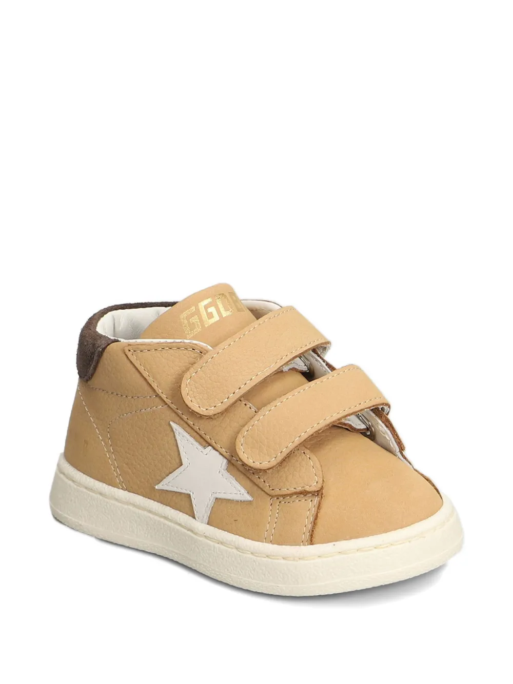Golden Goose Kids Ballstar leren sneakers Beige