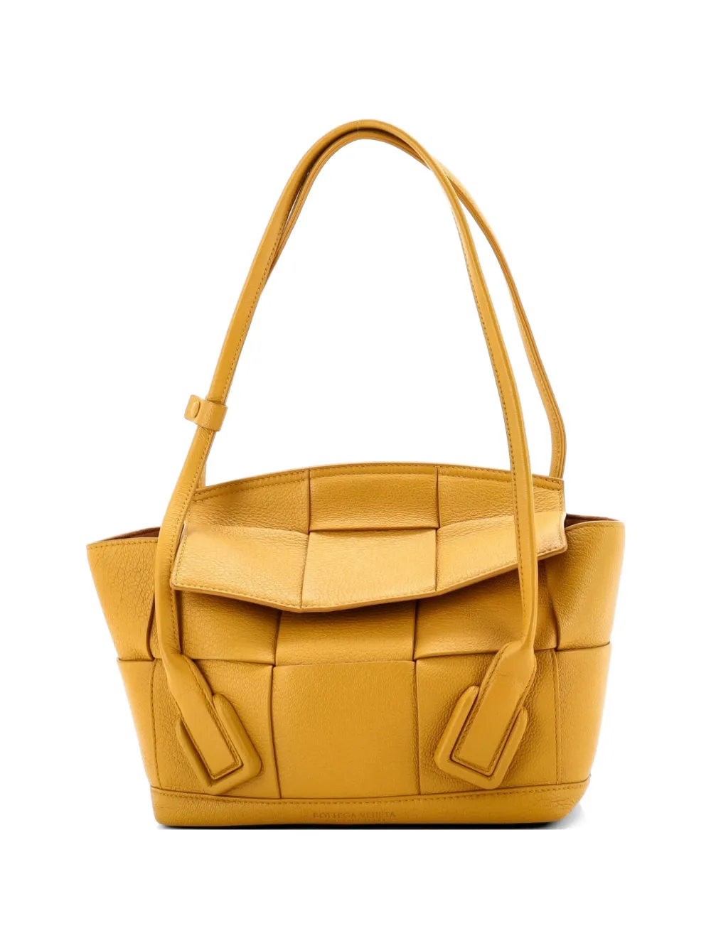 Bottega Veneta Pre-Owned Arco Bag Maxi Intrecciato Leather Small shoulder bag - Giallo
