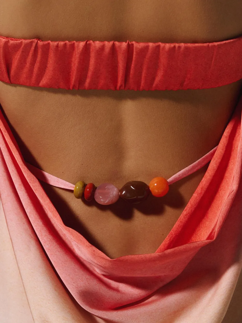 Baobab Lola maxi-jurk met open rug Oranje