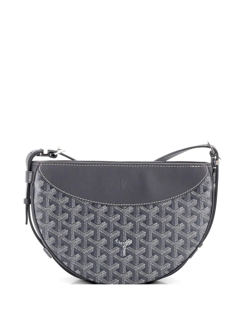  Goyard Pre-owned Hirondelle Coated Canvas And Leather Shoulder Bag - Grey 