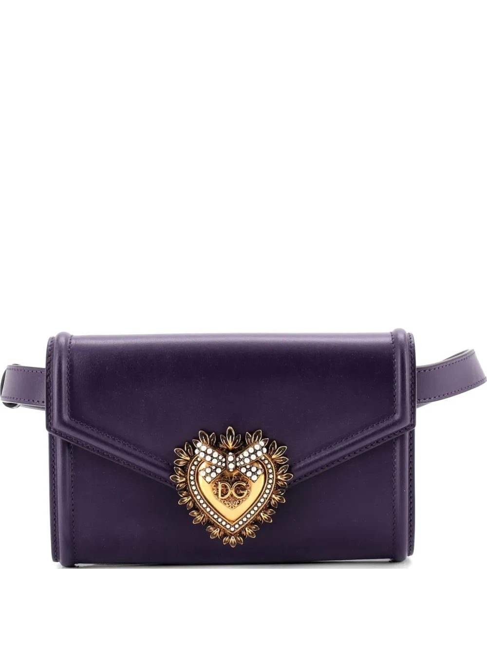 Dolce & Gabbana Pre-Owned Devotion Leather belt bag - Viola