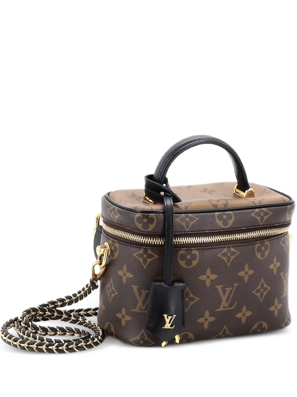 Louis Vuitton Pre-owned Vanity Handbag Reverse Monogram Canvas PM Satchel in Brown, view 3