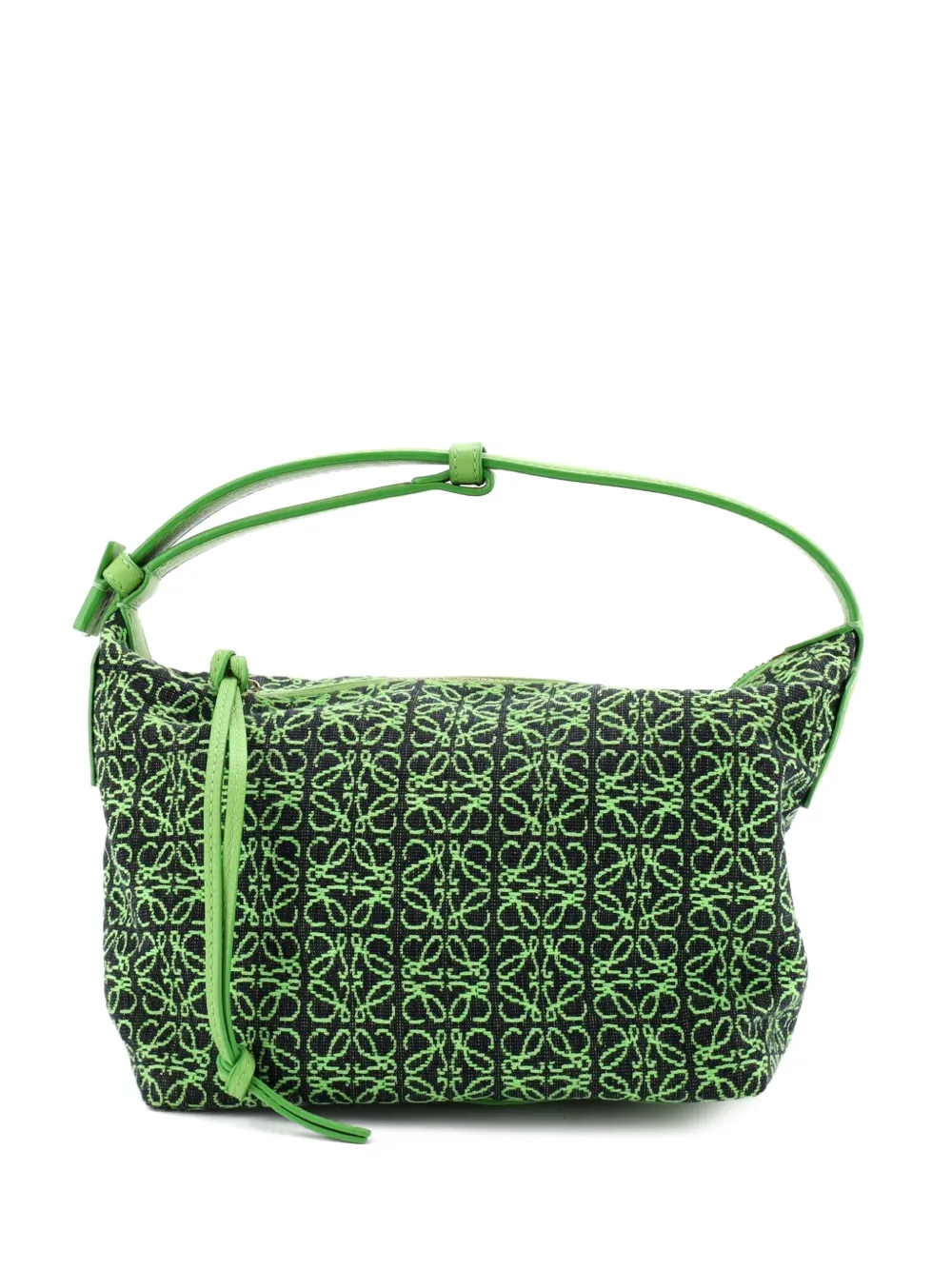 Loewe Pre-Owned Cubi Anagram Jacquard Small hobo bag - Verde
