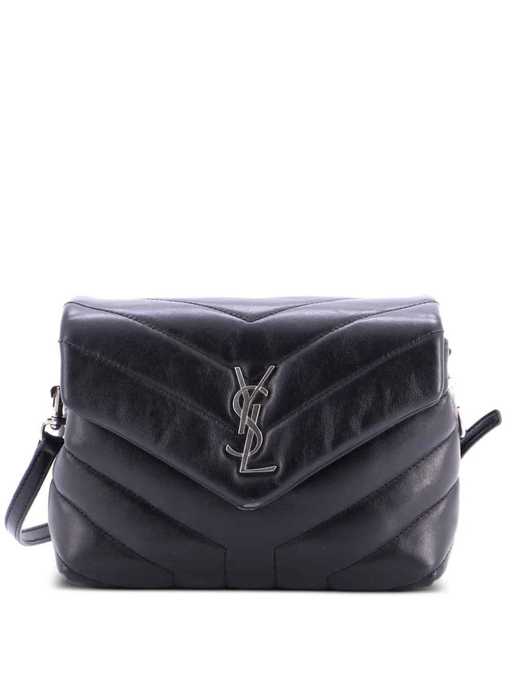 Saint Laurent Pre-Owned Loulou Shoulder Bag Matelasse Chevron Leather Toy crossbody bag - Schwarz
