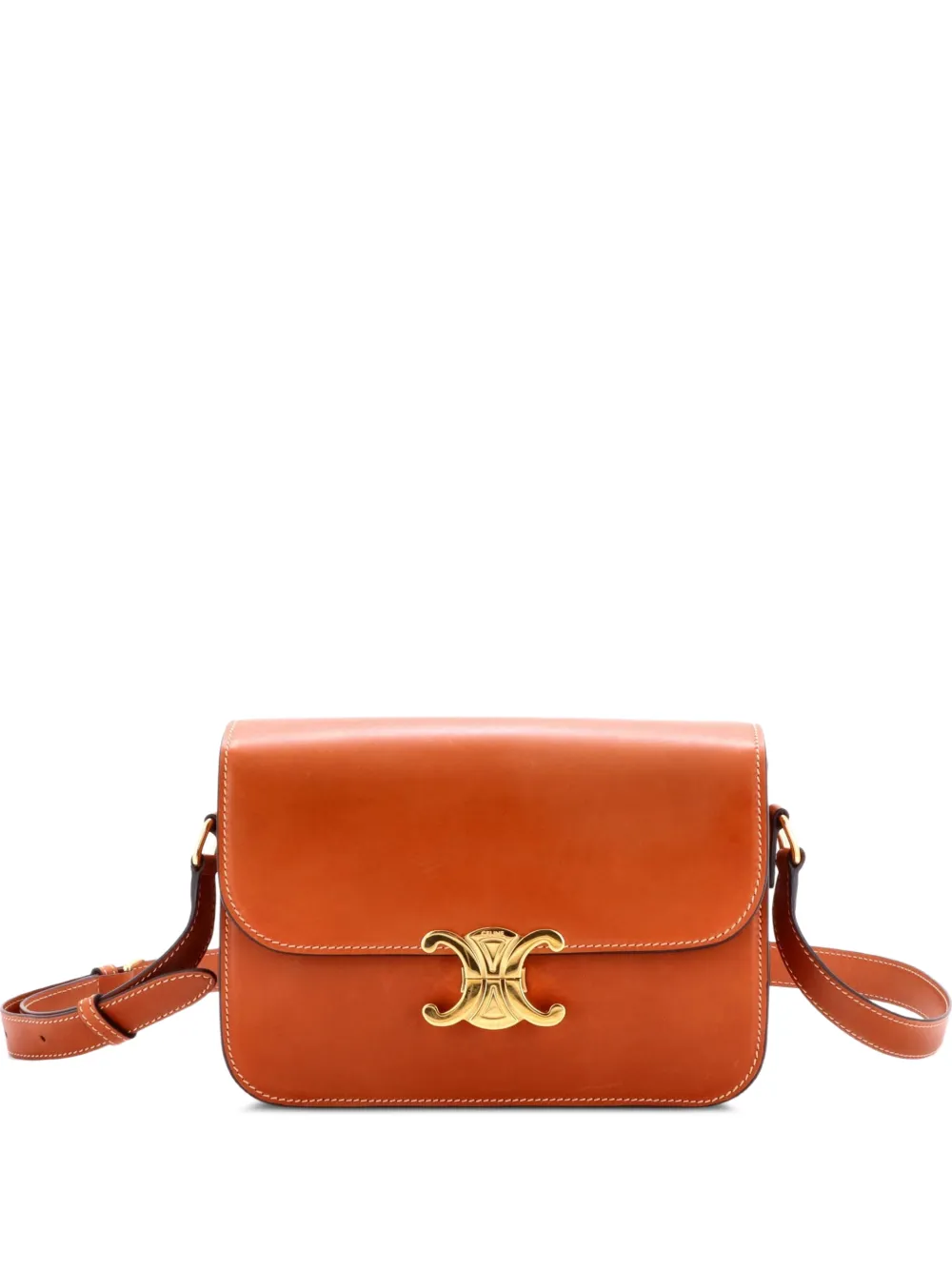 Celine Pre-Owned Triomphe Shoulder Bag Smooth Calfskin Medium crossbody bag - Marrone