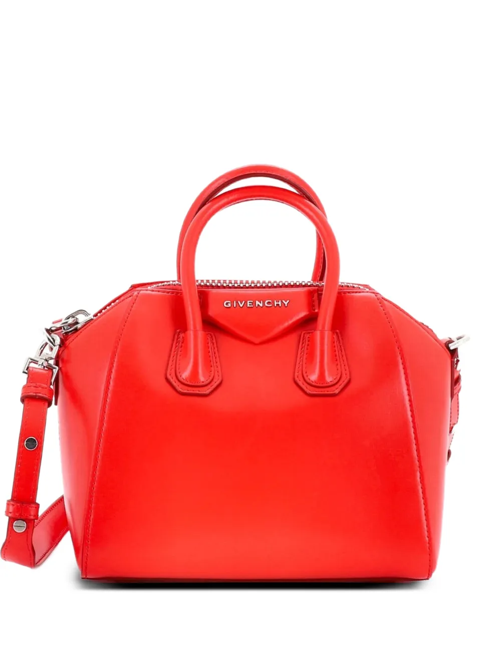Givenchy Pre-Owned Antigona Bag Glazed Leather Mini satchel - Rosso