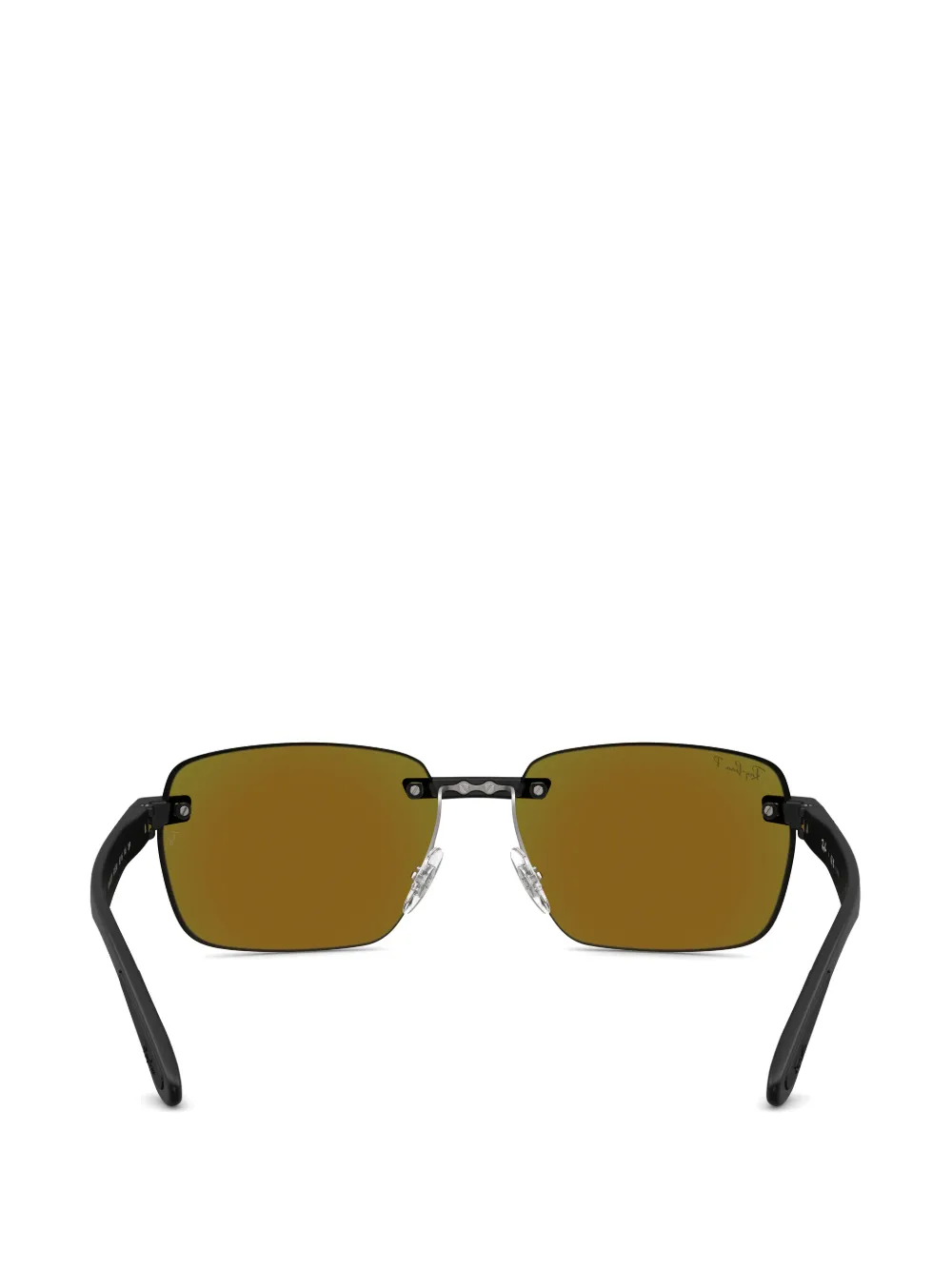 Ray-Ban Zonnebril met rechthoekig montuur Zwart