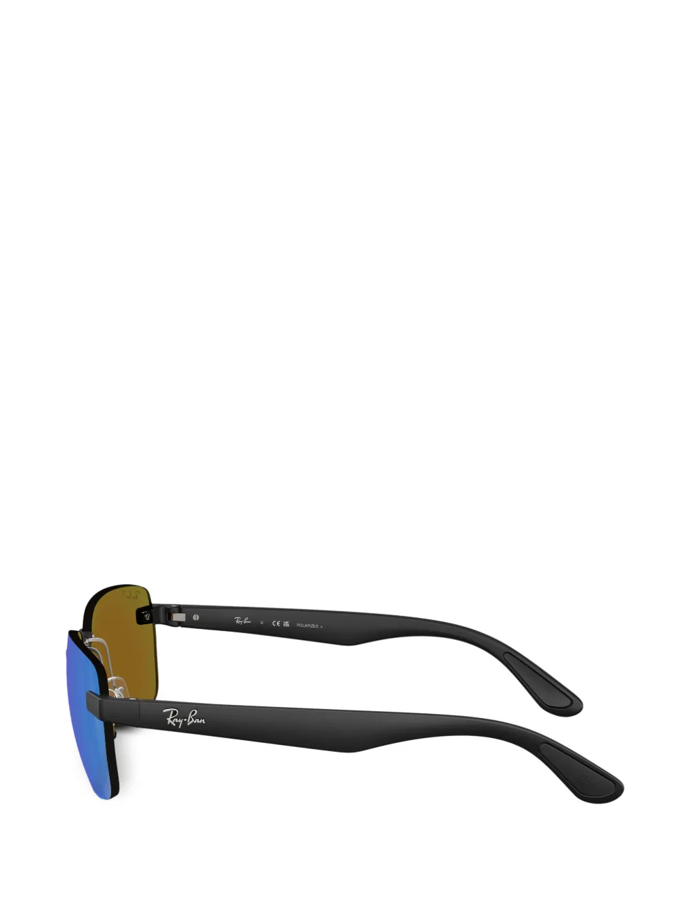 Ray-Ban Zonnebril met rechthoekig montuur Zwart