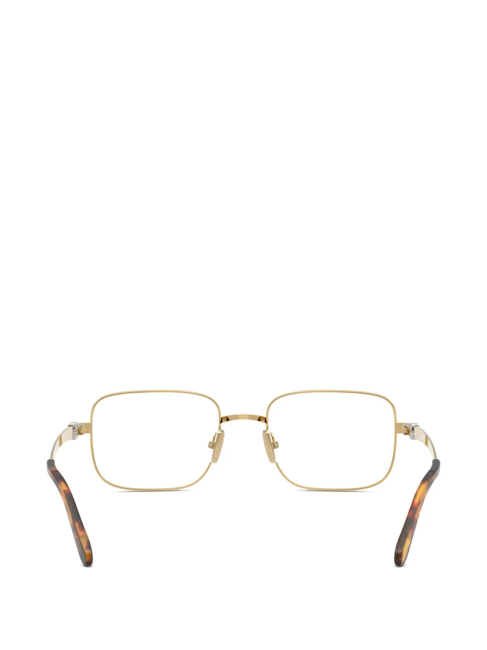 Miu Eyewear Bril met rechthoekig montuur Goud