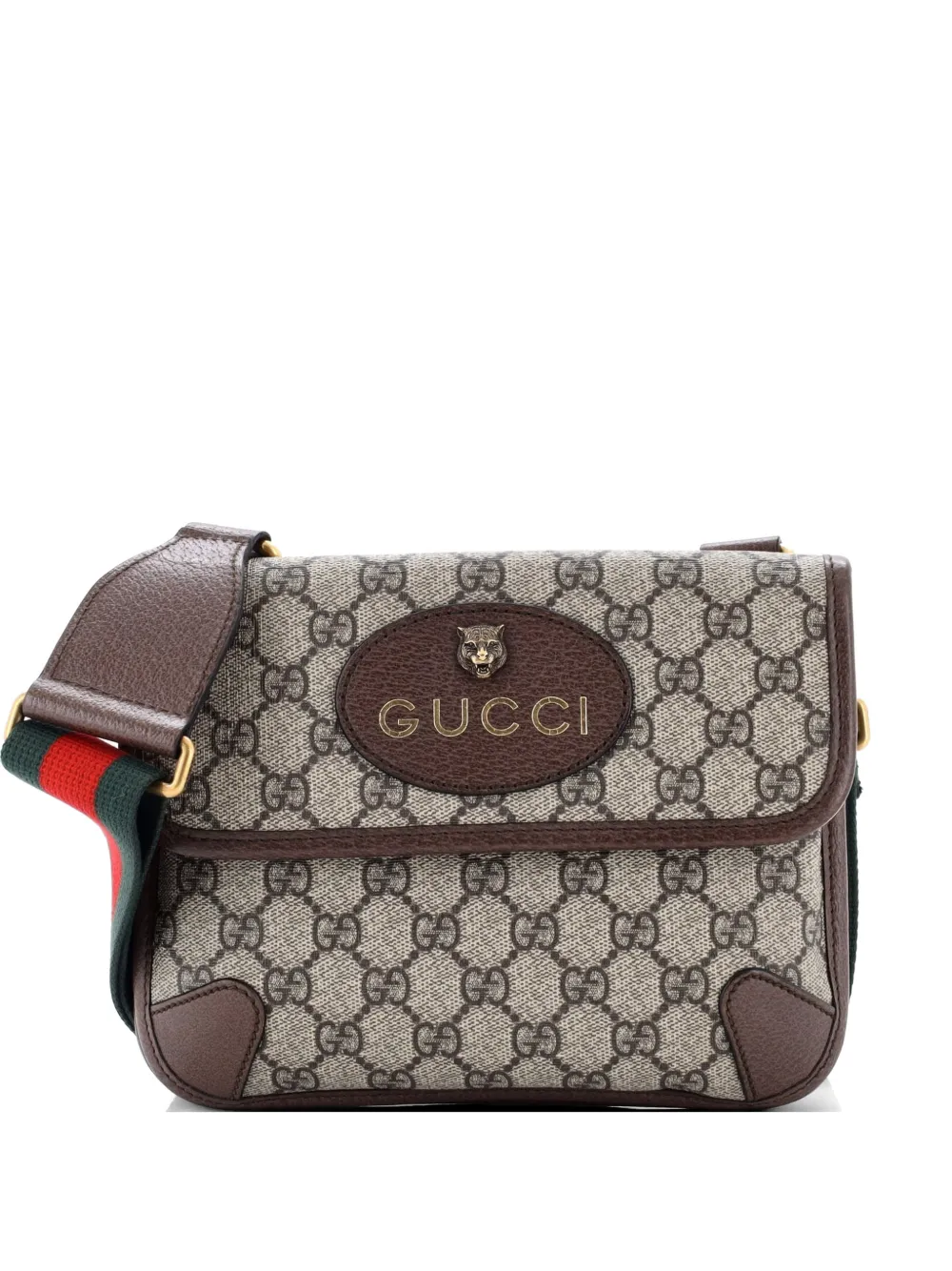 Gucci Pre-Owned Neo Vintage Flap Messenger GG Coated Canvas Small crossbody bag - Marrone