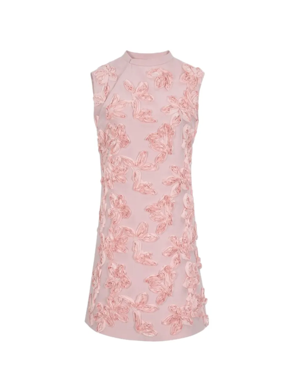 Shanghai Tang floral-appliqué mini dress - Rosa