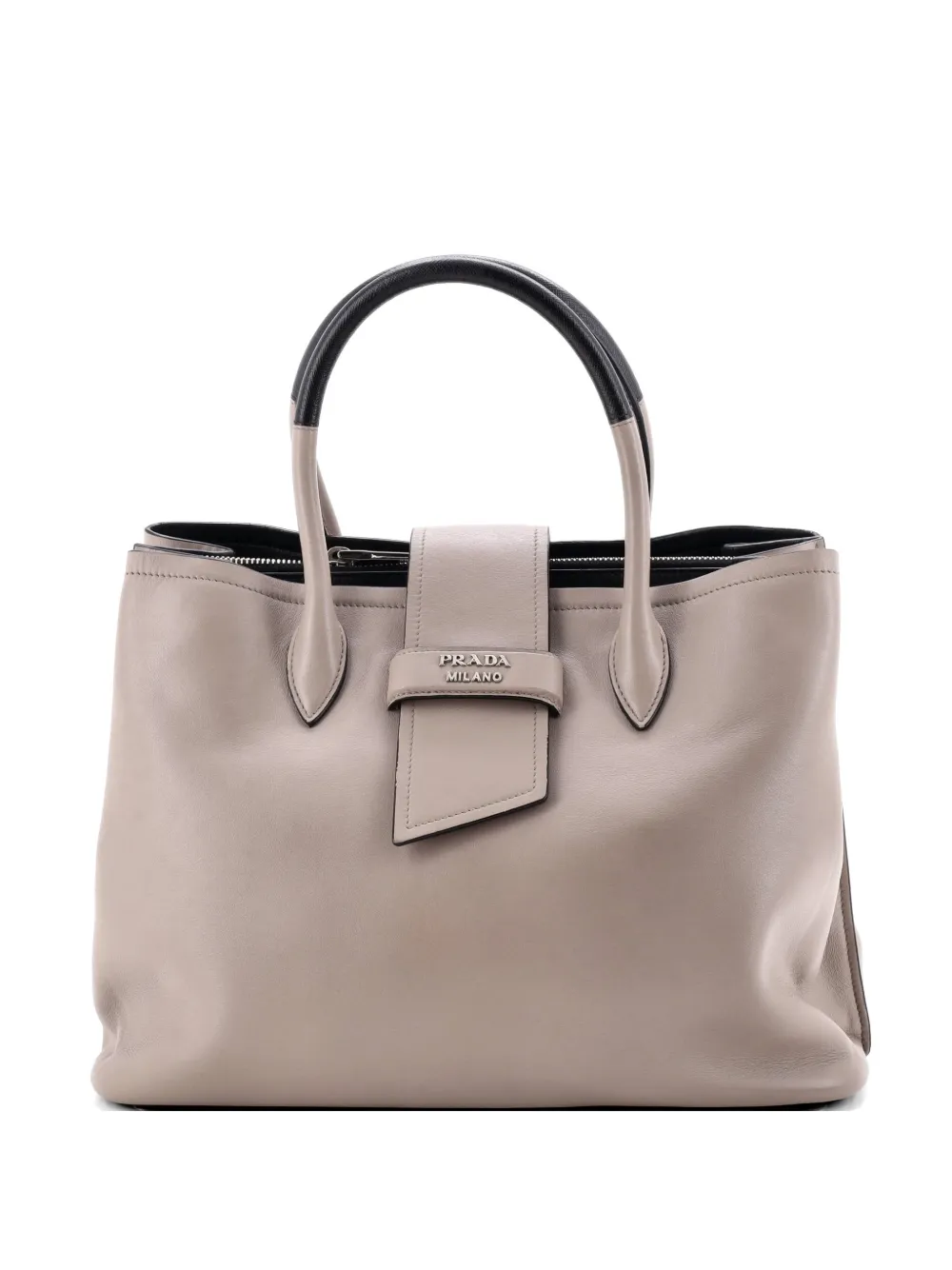 Prada Pre-Owned Ribbon City Calfskin Medium tote bag - Toni neutri