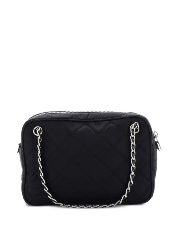 【美品】 PRADA プラダ キルティング ショルダー カメラ バッグ ポーチ黒 Prada Pre-Owned カメラバッグ キルティング テスート スモール