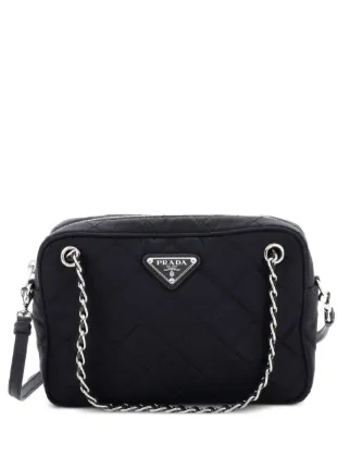 Prada Pre-Owned Camera Bag Quilted Tessuto Small Shoulder Bag
