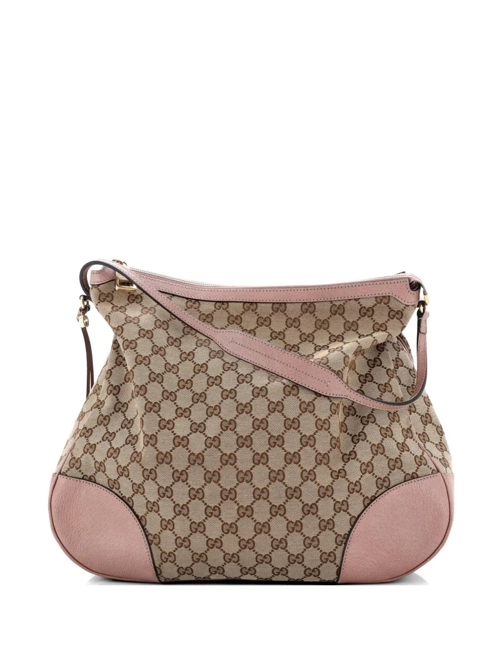 Gucci Pre-Owned Bree GG Canvas with Leather Large hobo bag - Toni neutri