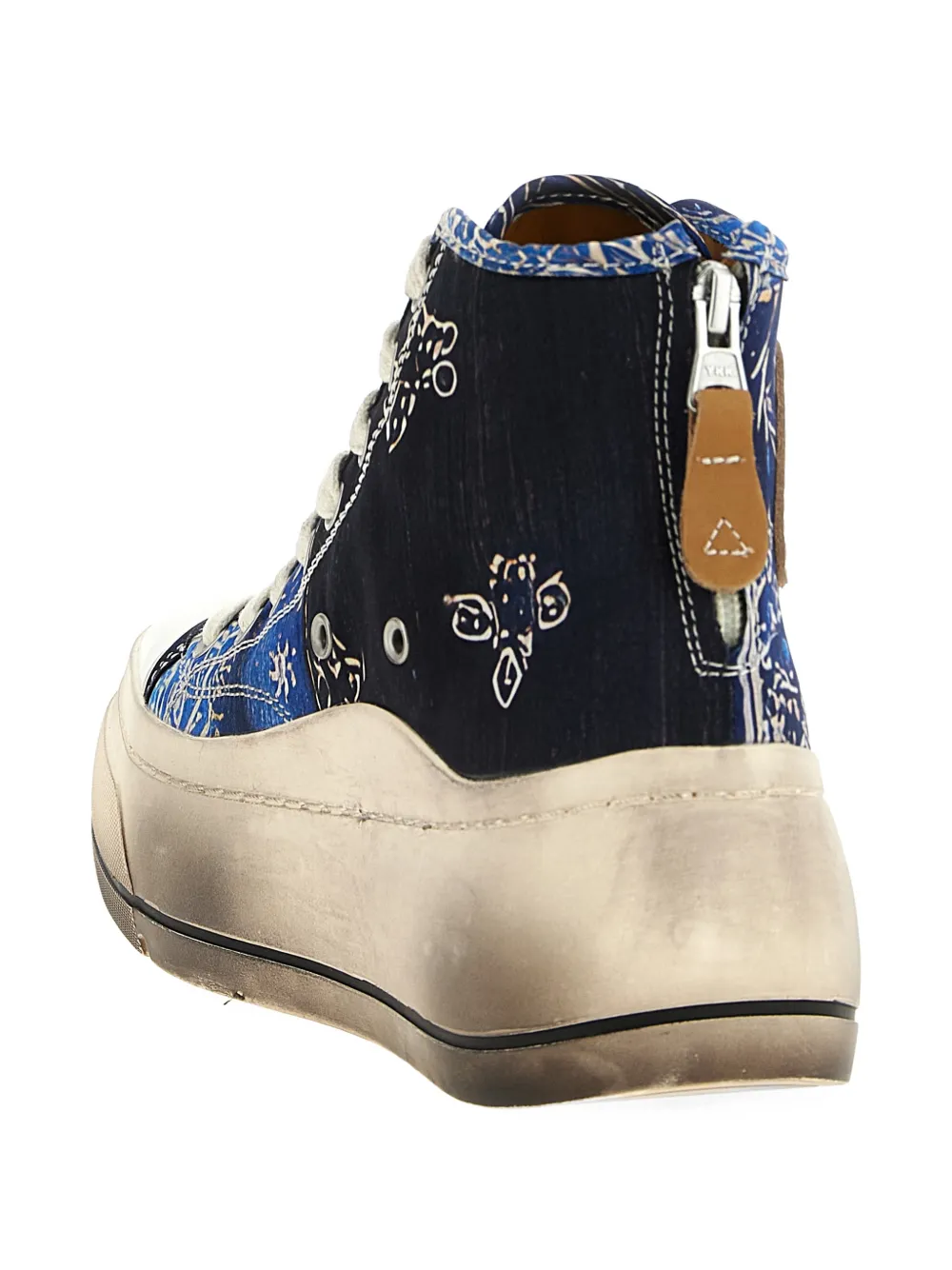 R13 Kurt Bandana sneakers met plateauzool Blauw