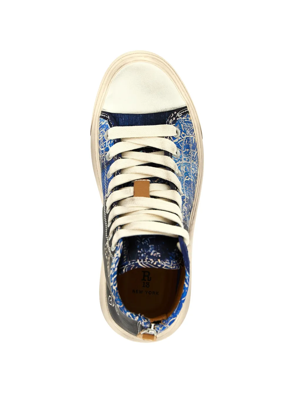 R13 Kurt Bandana sneakers met plateauzool Blauw