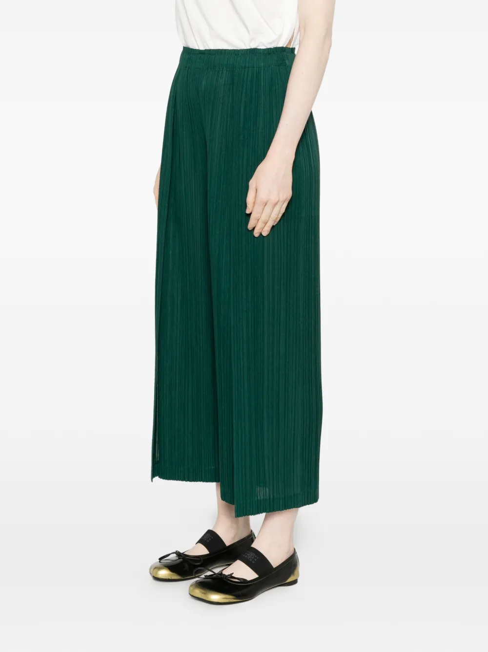 Pleats Please Issey Miyake Plooibroek Groen