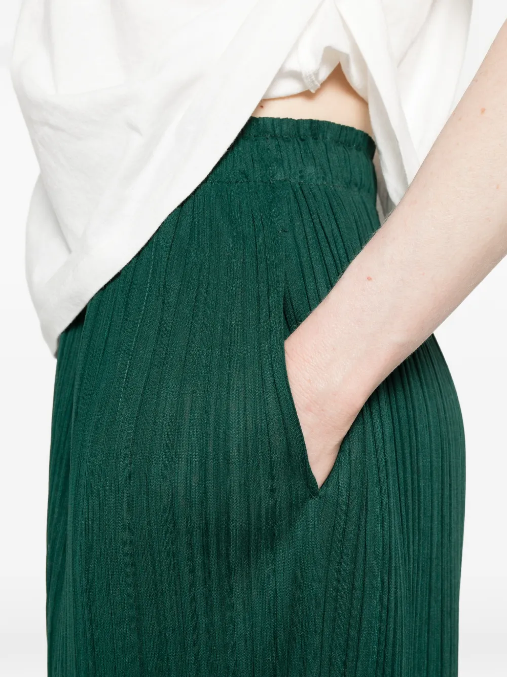 Pleats Please Issey Miyake Plooibroek Groen