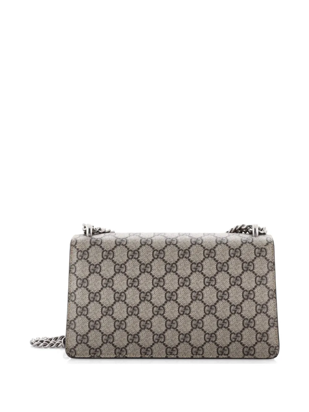  Gucci Pre-owned Dionysus Bag Gg Coated Canvas With Crystal Embellished Metal Small Shoulder Bag - Brown 