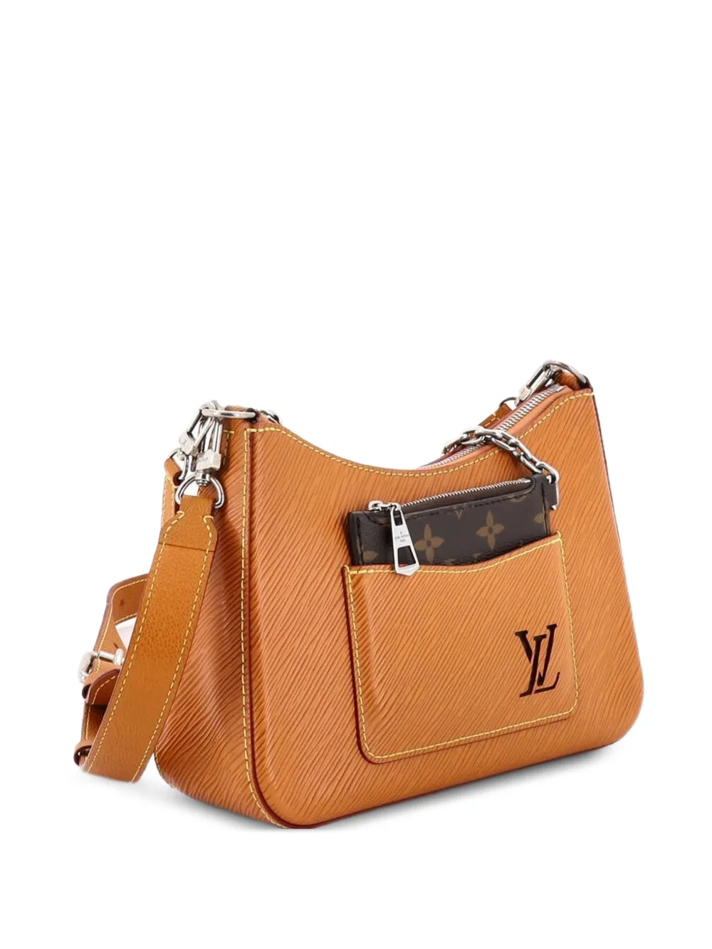 Louis Vuitton Pre-owned Marelle Handbag Epi Leather Hobo Bag in Brown, view 3