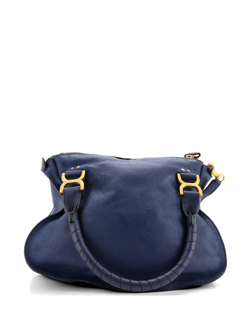  Chloé Pre-owned Borsa A Tracolla Marcie Media In Pelle - Blu 