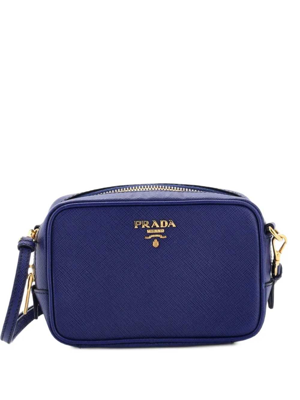 Prada Pre-Owned Zip Saffiano Leather Mini crossbody bag - Blu