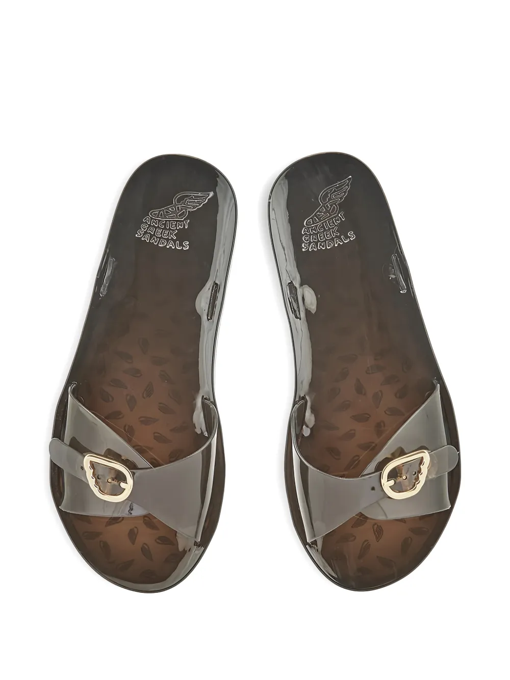 Ancient Greek Sandals Filia slippers met gesp Wit