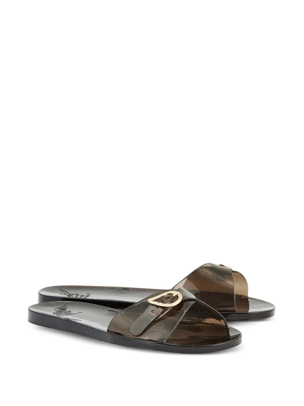 Ancient Greek Sandals Filia slippers met gesp Wit