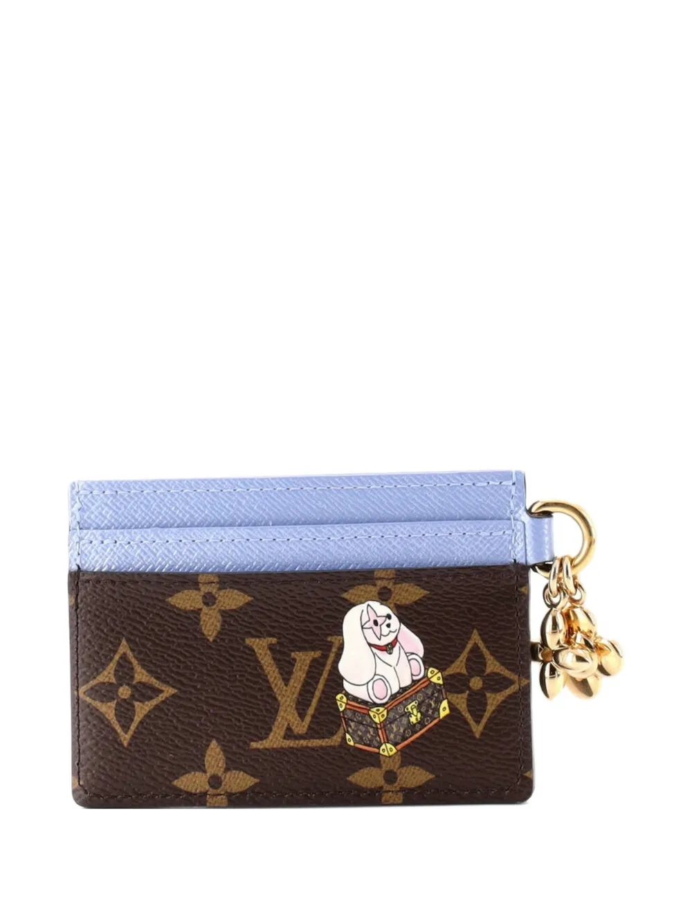  Louis Vuitton Pre-owned Lv Charms Limited Edition Christmas Animation Monogram Canvas Card Holder - Brown 