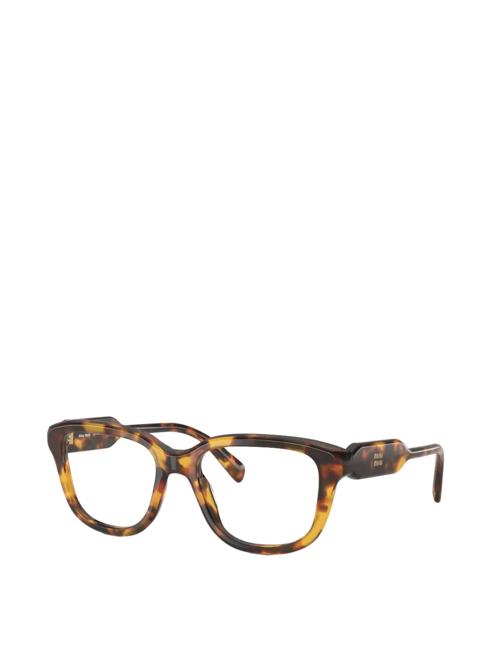 Miu Eyewear Bril met geometrisch montuur Bruin